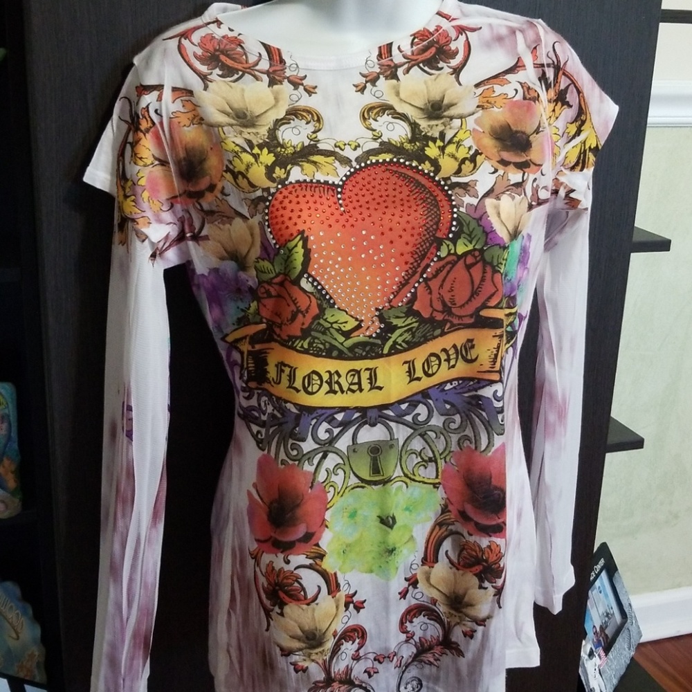 Sheer Sleeved T-Shirt